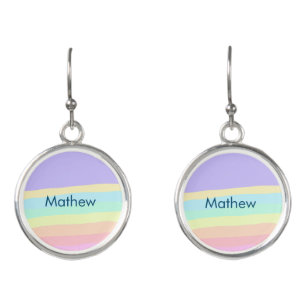 simple initial letter monogram add your name lett  earrings