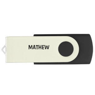 simple initial letter monogram add your name lett  flash drive
