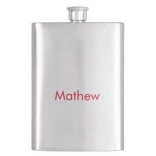 simple initial letter monogram add your name lett flask