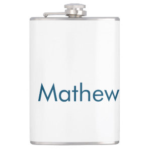 simple initial letter monogram add your name lett  flask