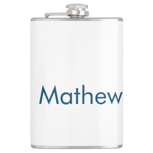 simple initial letter monogram add your name lett flask