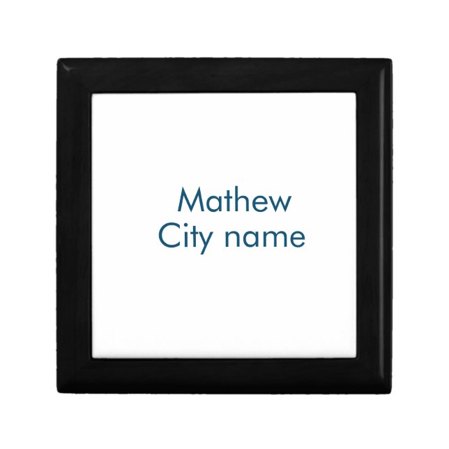 simple initial letter monogram add your name lett  gift box (Front)