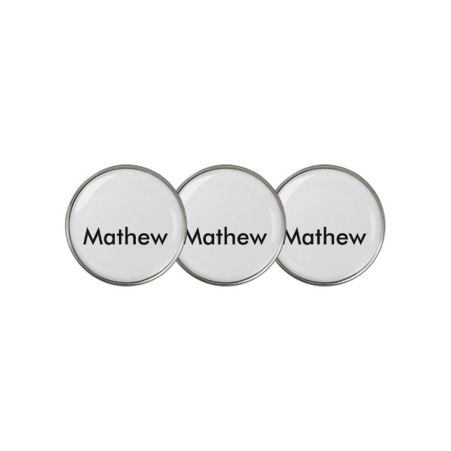 simple initial letter monogram add your name lett  golf ball marker (3 Up)