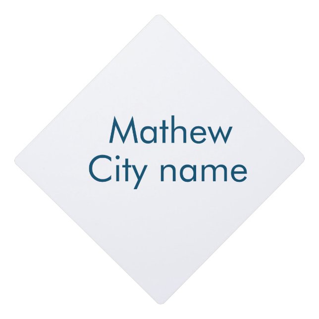 simple initial letter monogram add your name lett  graduation cap topper (Front)