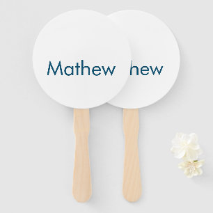 simple initial letter monogram add your name lett hand fan