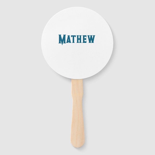 simple initial letter monogram add your name lett  hand fan (Front)