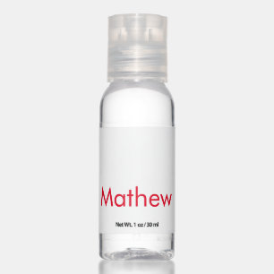 simple initial letter monogram add your name lett hand sanitizer