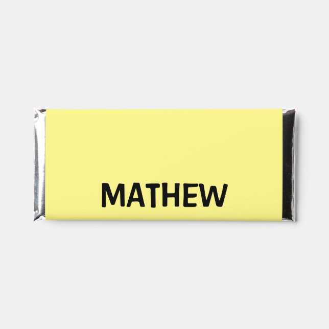 simple initial letter monogram add your name lett  hershey bar favors (Front)