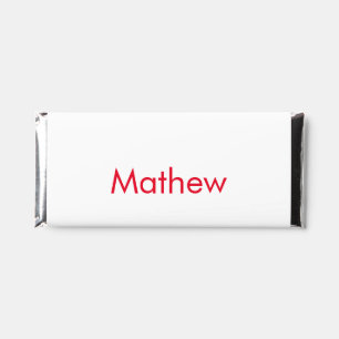 simple initial letter monogram add your name lett hershey bar favors