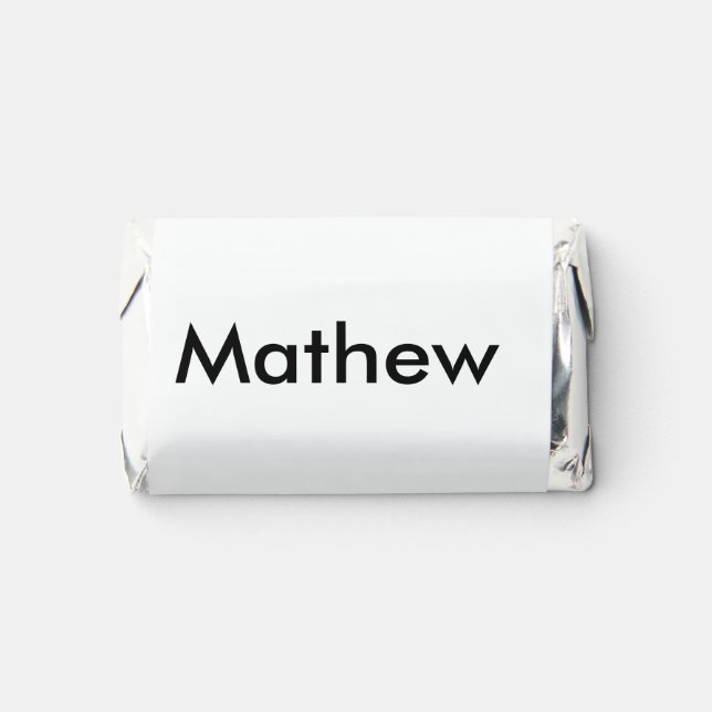 simple initial letter monogram add your name lett  hershey's miniatures (Front)