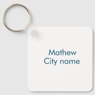 simple initial letter monogram add your name lett keychain