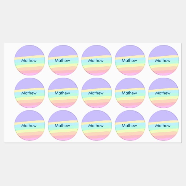 simple initial letter monogram add your name lett  labels (Sheet)