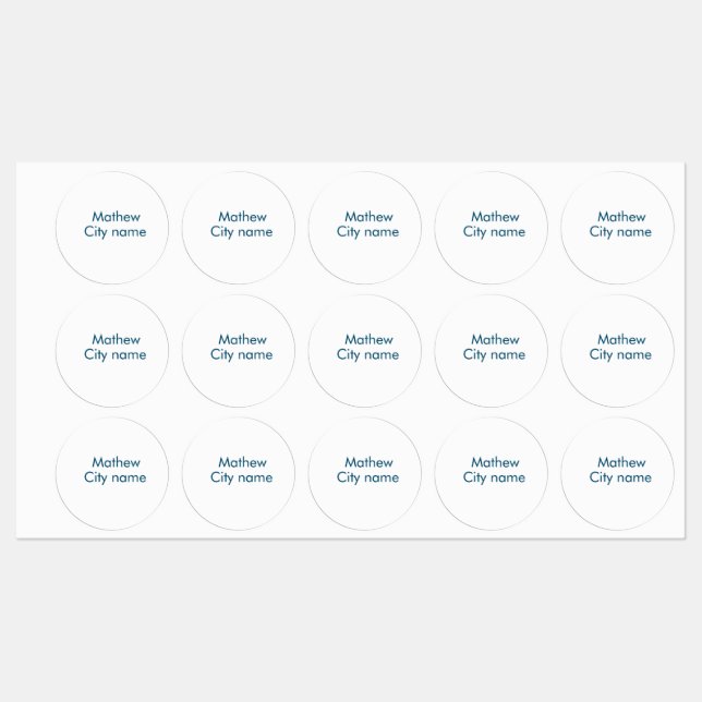 simple initial letter monogram add your name lett  labels (Sheet)