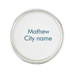 simple initial letter monogram add your name lett  lapel pin