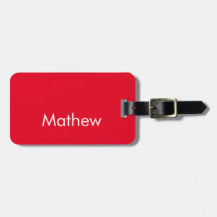 simple initial letter monogram add your name lett luggage tag