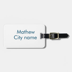 simple initial letter monogram add your name lett  luggage tag