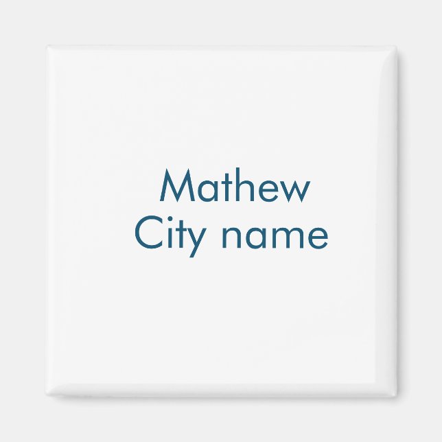 simple initial letter monogram add your name lett  magnet (Front)