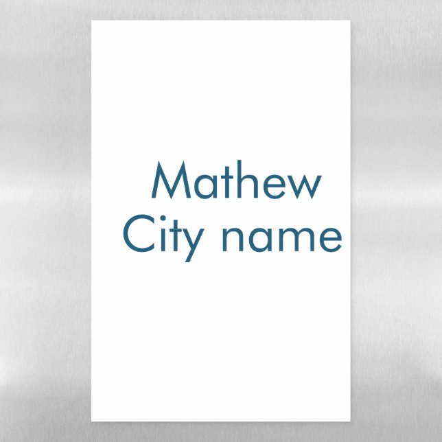 simple initial letter monogram add your name lett  magnetic dry erase sheet (Vertical)