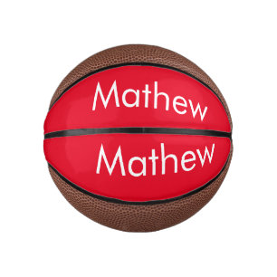 simple initial letter monogram add your name lett mini basketball