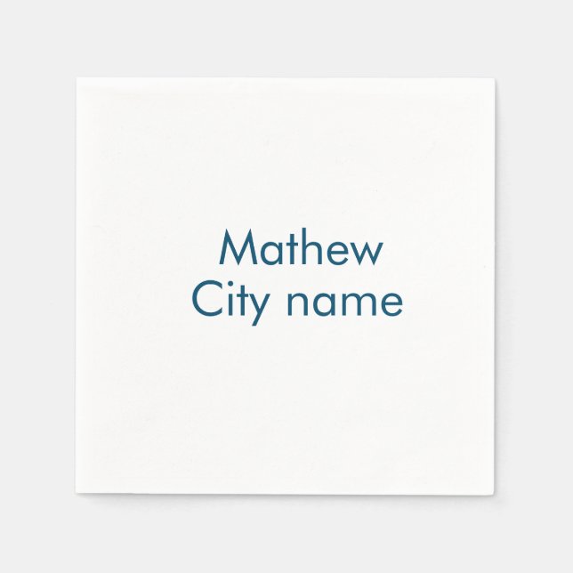 simple initial letter monogram add your name lett  napkins (Front)