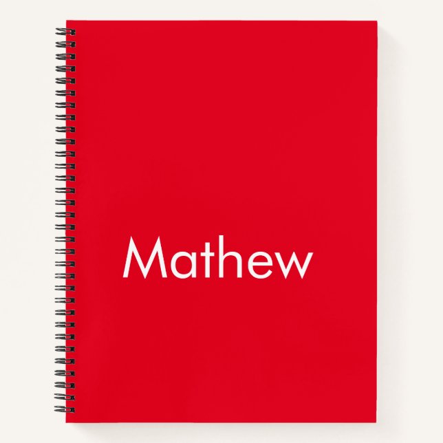 simple initial letter monogram add your name lett  notebook (Front)