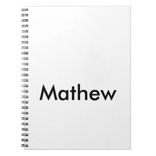 simple initial letter monogram add your name lett  notebook