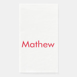 simple initial letter monogram add your name lett paper guest towels