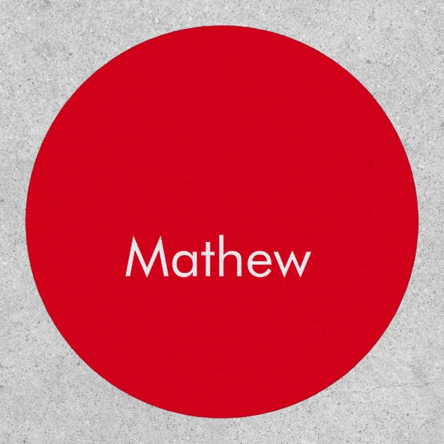 simple initial letter monogram add your name lett  patch (Front)