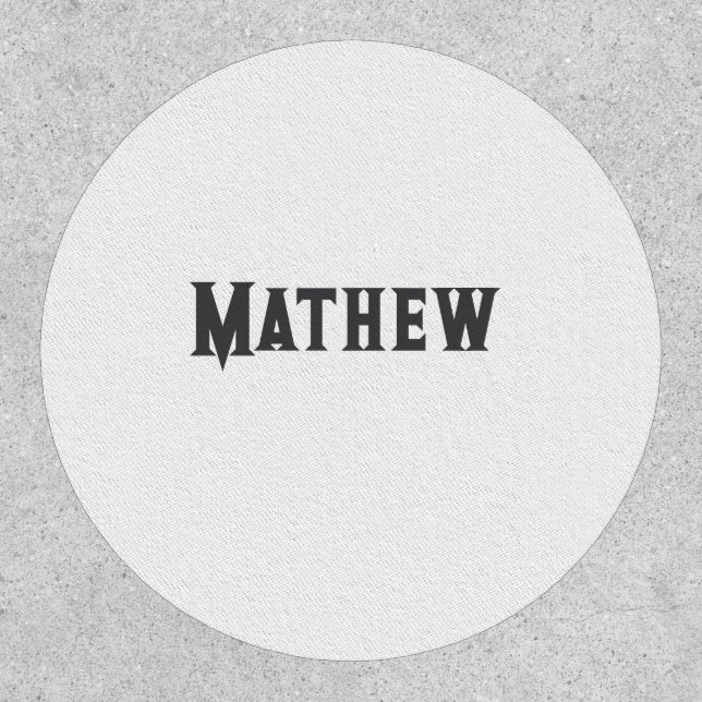 simple initial letter monogram add your name lett  patch (Front)