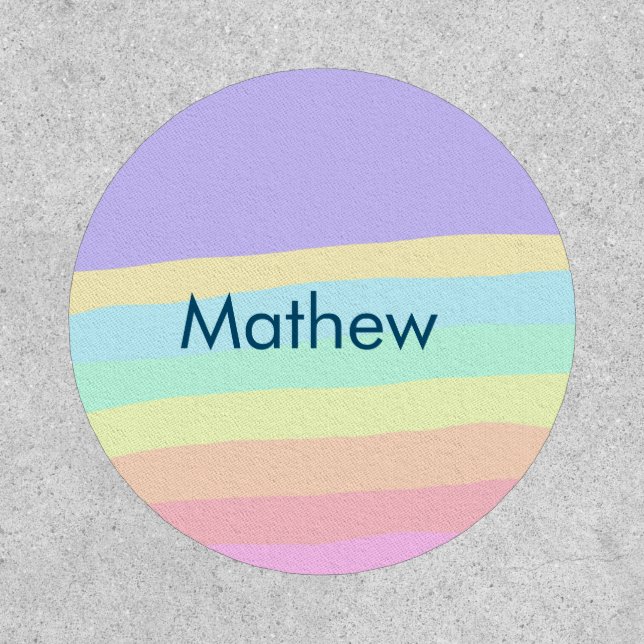 simple initial letter monogram add your name lett  patch (Front)