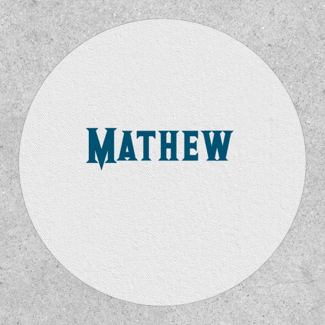 simple initial letter monogram add your name lett  patch (Front)