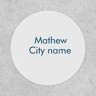 simple initial letter monogram add your name lett patch