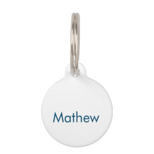 simple initial letter monogram add your name lett pet ID tag