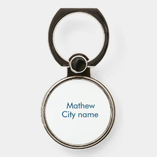 simple initial letter monogram add your name lett phone ring stand