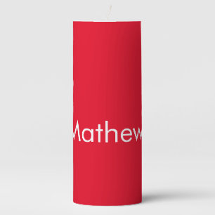 simple initial letter monogram add your name lett pillar candle
