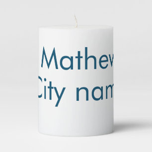 simple initial letter monogram add your name lett  pillar candle