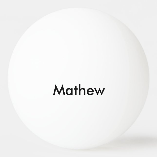 simple initial letter monogram add your name lett  ping pong ball (Front)
