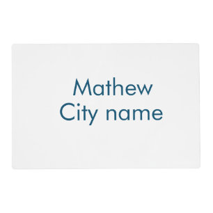 simple initial letter monogram add your name lett placemat