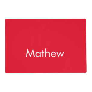 simple initial letter monogram add your name lett placemat