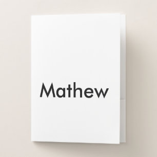 simple initial letter monogram add your name lett  pocket folder