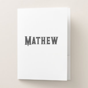 simple initial letter monogram add your name lett pocket folder