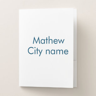 simple initial letter monogram add your name lett pocket folder