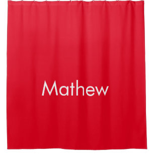 simple initial letter monogram add your name lett  shower curtain
