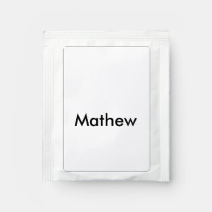 simple initial letter monogram add your name lett tea bag drink mix