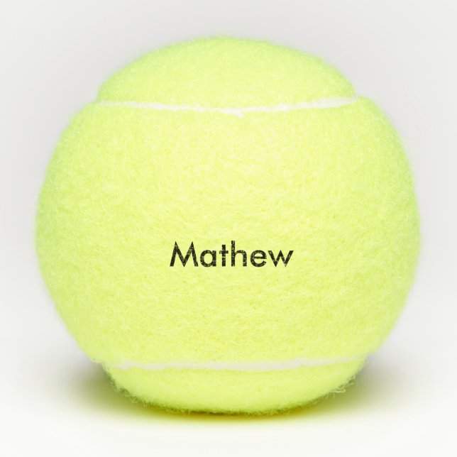 simple initial letter monogram add your name lett  tennis balls (Front)