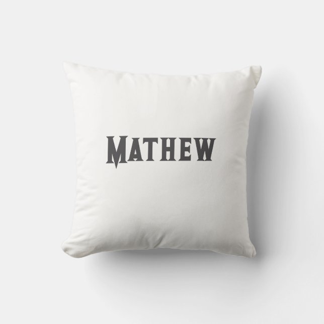 simple initial letter monogram add your name lett  throw pillow (Front)