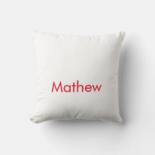 simple initial letter monogram add your name lett throw pillow