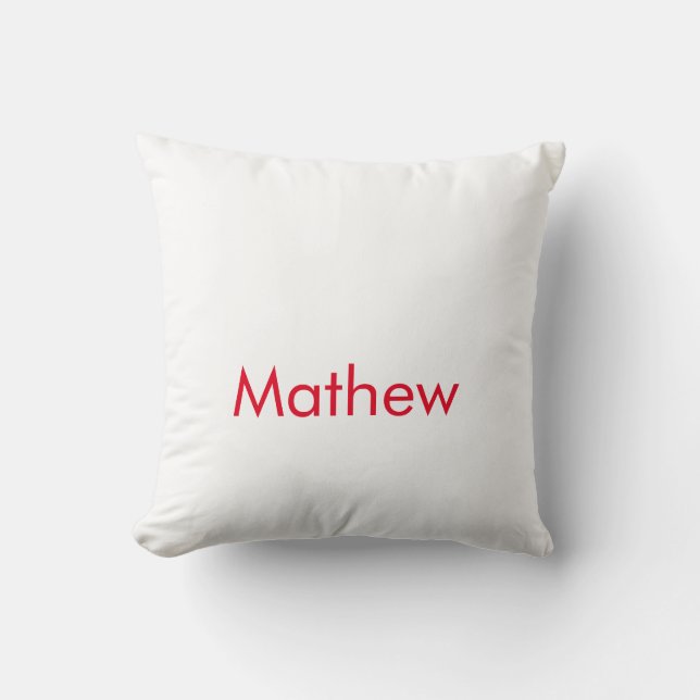 simple initial letter monogram add your name lett  throw pillow (Front)
