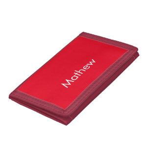 simple initial letter monogram add your name lett tri-fold wallet