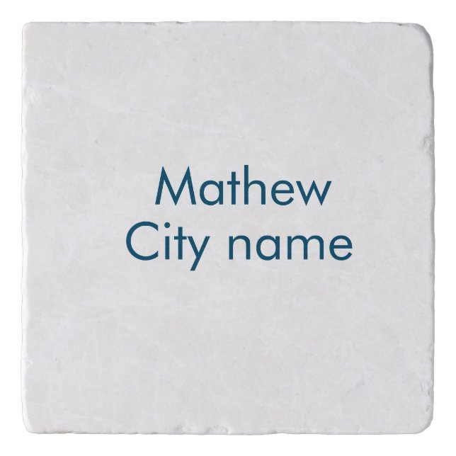 simple initial letter monogram add your name lett  trivet (Front)